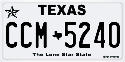 TX license plate CCM5240
