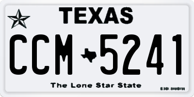 TX license plate CCM5241