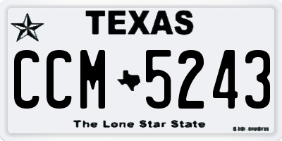 TX license plate CCM5243