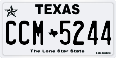 TX license plate CCM5244