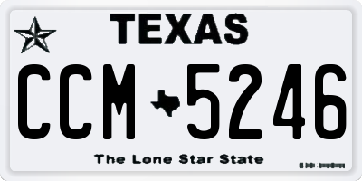 TX license plate CCM5246