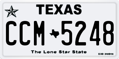 TX license plate CCM5248