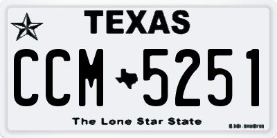 TX license plate CCM5251