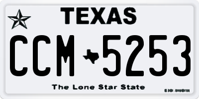 TX license plate CCM5253