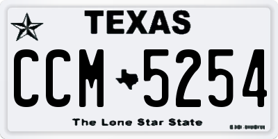 TX license plate CCM5254
