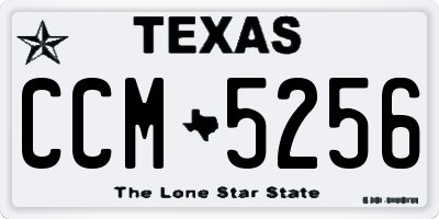 TX license plate CCM5256