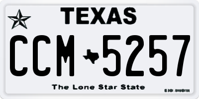 TX license plate CCM5257