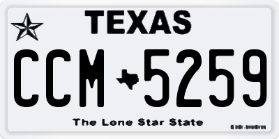 TX license plate CCM5259