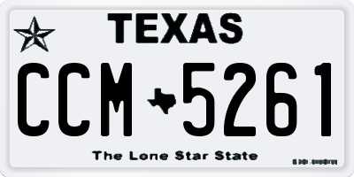 TX license plate CCM5261