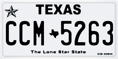 TX license plate CCM5263