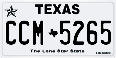 TX license plate CCM5265
