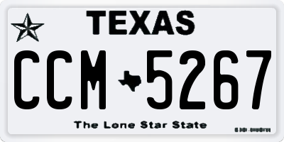 TX license plate CCM5267