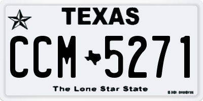 TX license plate CCM5271