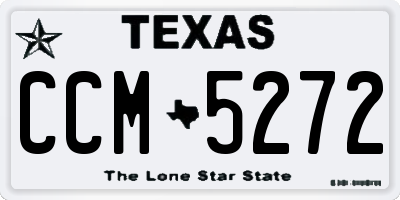 TX license plate CCM5272