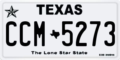 TX license plate CCM5273
