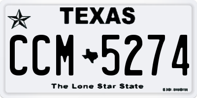 TX license plate CCM5274