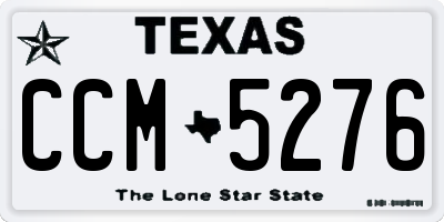 TX license plate CCM5276