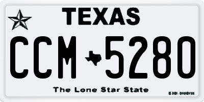 TX license plate CCM5280
