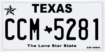 TX license plate CCM5281