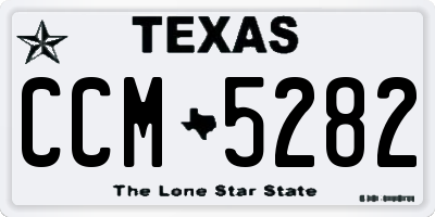 TX license plate CCM5282