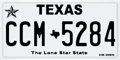 TX license plate CCM5284