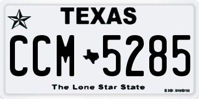 TX license plate CCM5285