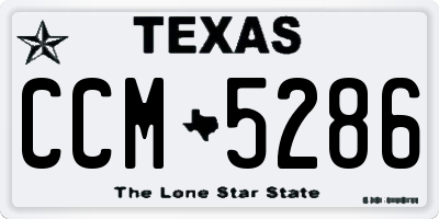 TX license plate CCM5286