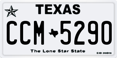 TX license plate CCM5290