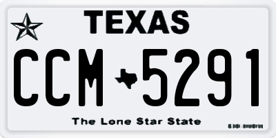 TX license plate CCM5291