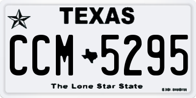 TX license plate CCM5295