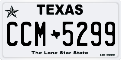 TX license plate CCM5299