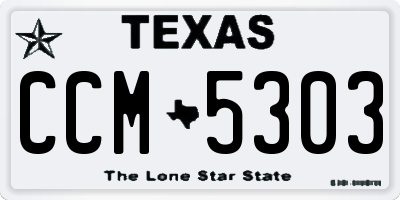 TX license plate CCM5303