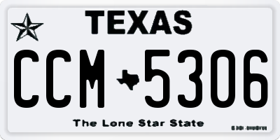 TX license plate CCM5306
