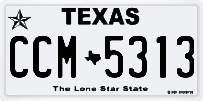 TX license plate CCM5313