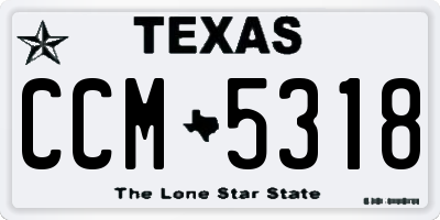 TX license plate CCM5318