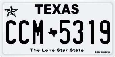 TX license plate CCM5319