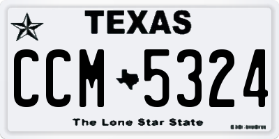 TX license plate CCM5324