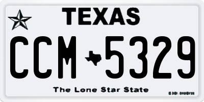 TX license plate CCM5329