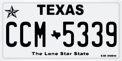 TX license plate CCM5339