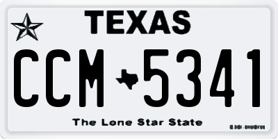 TX license plate CCM5341