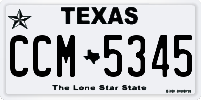 TX license plate CCM5345