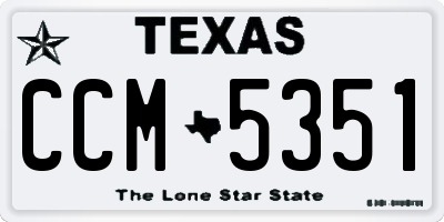 TX license plate CCM5351