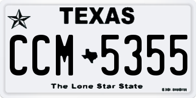 TX license plate CCM5355