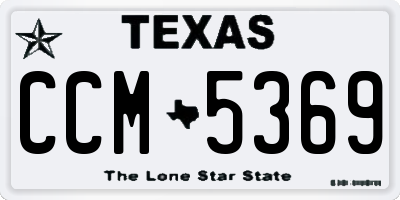 TX license plate CCM5369