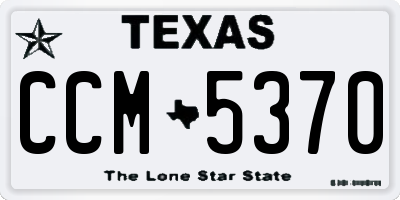 TX license plate CCM5370