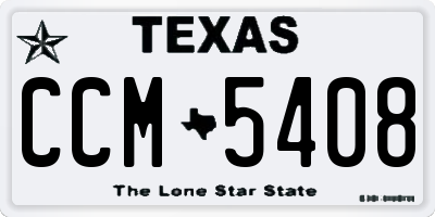 TX license plate CCM5408