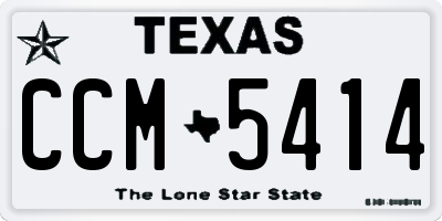 TX license plate CCM5414