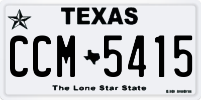 TX license plate CCM5415