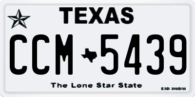 TX license plate CCM5439