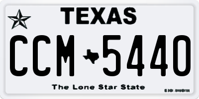 TX license plate CCM5440